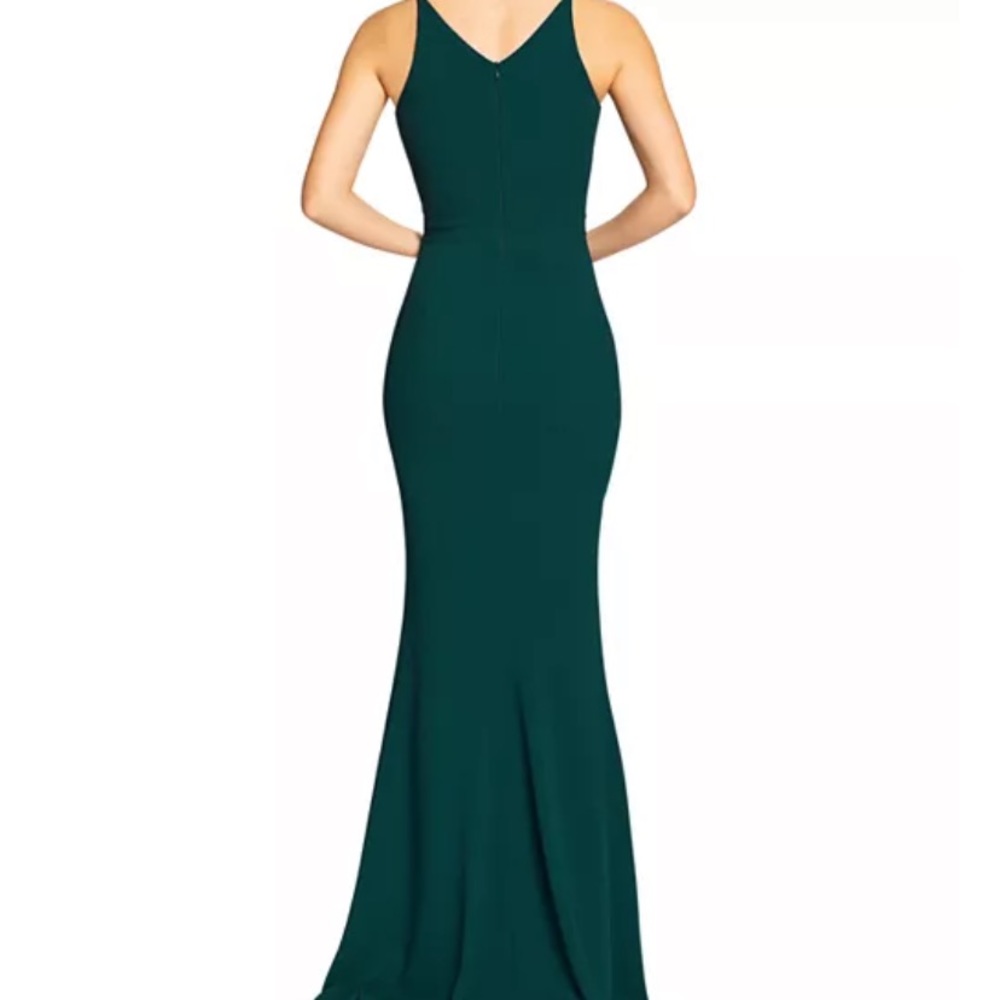 Dress the population iris crepe gown in pine - Picture 3 of 7